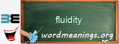 WordMeaning blackboard for fluidity